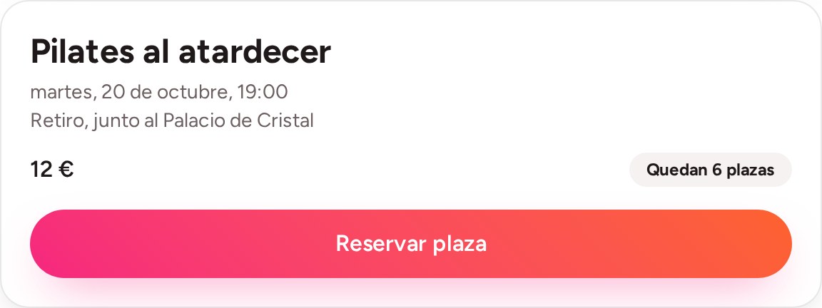 Lo que ve tu alumno: el plan, el precio y las plazas que quedan
